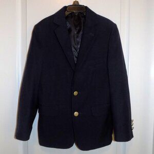 CHAPS Ralph Lauren Navy Blue Suit Jacket Blazer Gold Buttons Sz 8 Sportcoat
